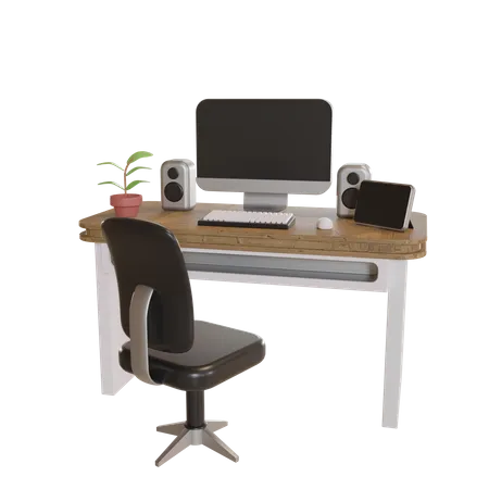 Ambiente de trabalho  3D Illustration