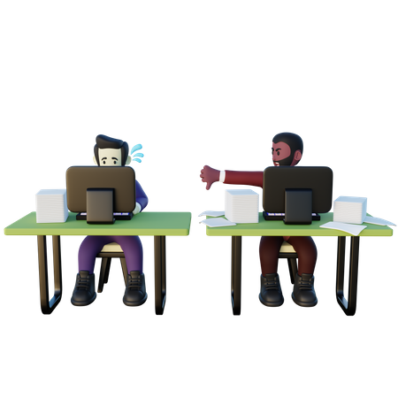 Local de trabalho tóxico  3D Illustration