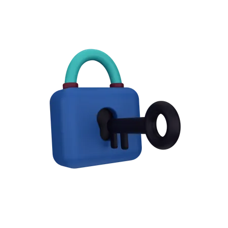 Lock And Key  3D Icon