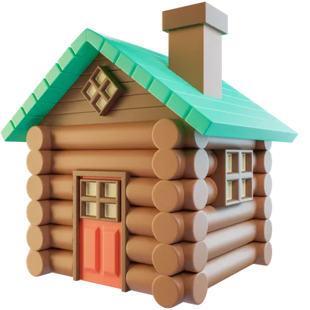 Log Cabin  3D Icon