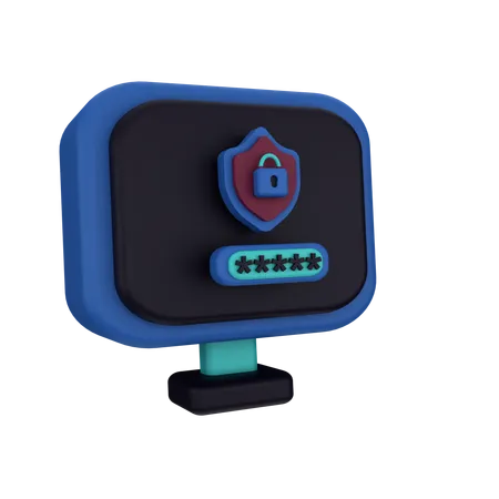 Log In Security  3D Icon