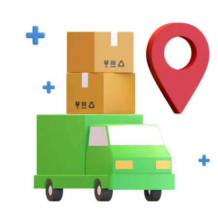 Logistic location  3D Illustration