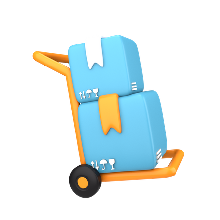 Logistics Trolley  3D Icon