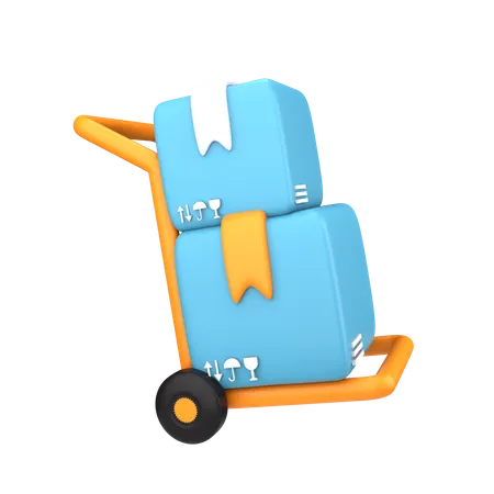 Logistics Trolley  3D Icon