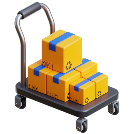 Logistics Trolley  3D Icon