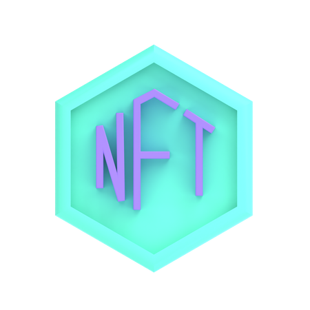 Logo nft  3D Illustration