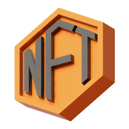 Logo nft  3D Illustration