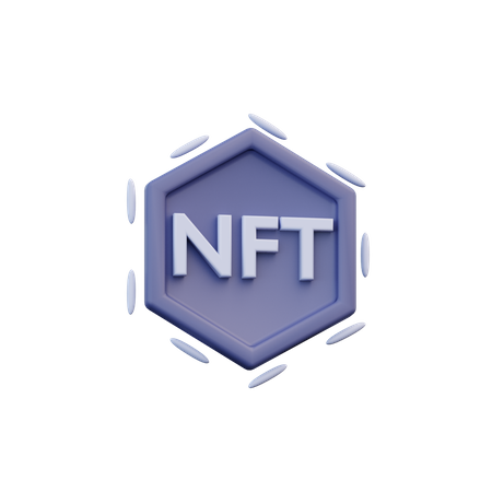 Logo nft  3D Illustration