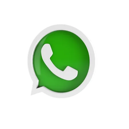 Logotipo do WhatsApp  3D Illustration