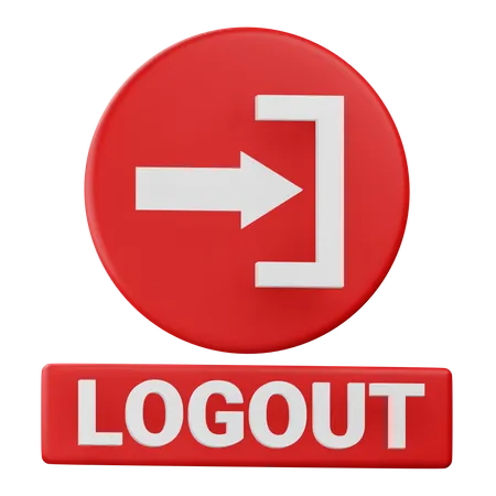 Logout  3D Icon