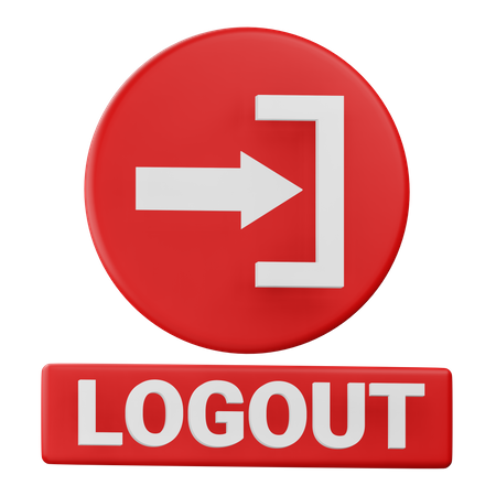 Logout  3D Icon