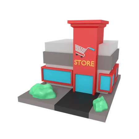 Loja  3D Illustration