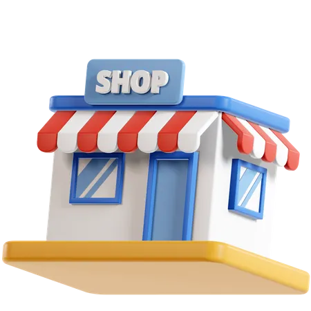 Loja de compras  3D Illustration