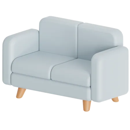 Long sofa  3D Icon