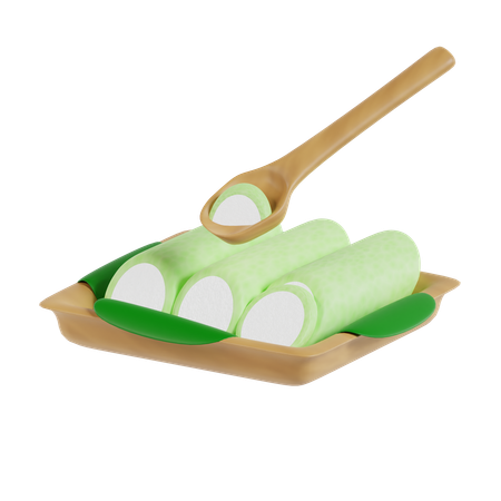 Lontong  3D Icon