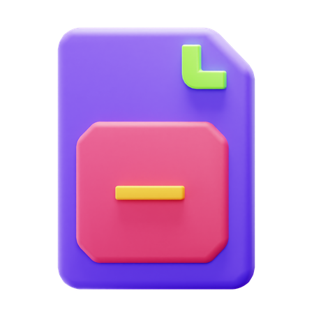 Datei löschen  3D Icon