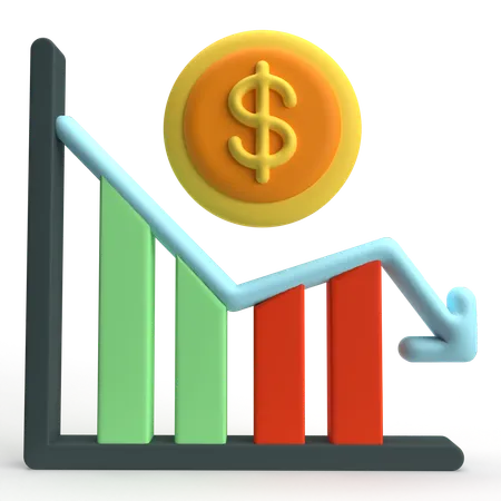 Losses Graph  3D Icon