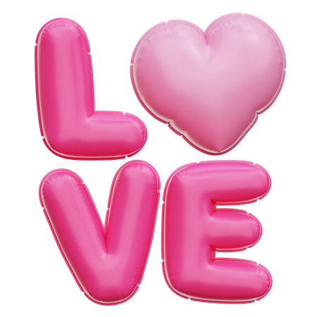 Love Balloon  3D Icon