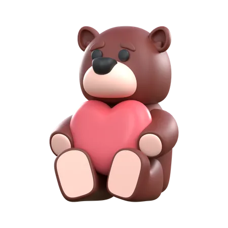 LOVE BEAR  3D Icon