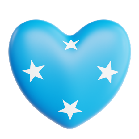 Love Federated States of Micronesia  3D Icon