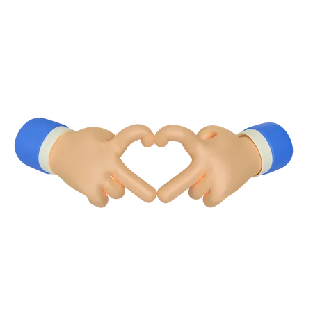 Love Finger Hand Gesture  3D Illustration