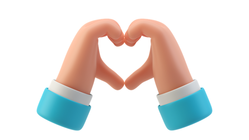 Love hand gesture  3D Illustration