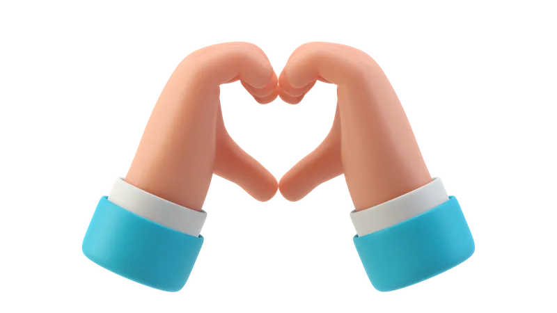 Love hand gesture  3D Illustration