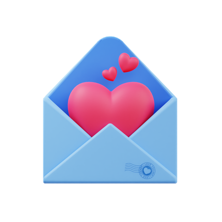 Love Letter  3D Illustration