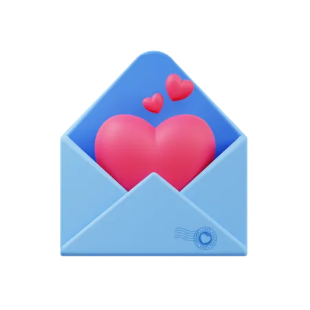 Love Letter  3D Illustration