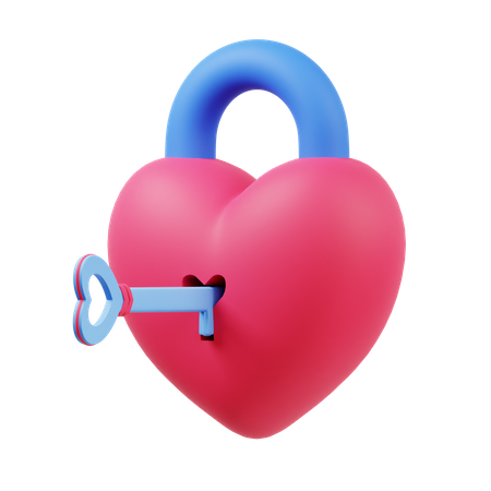 Love Lock  3D Illustration