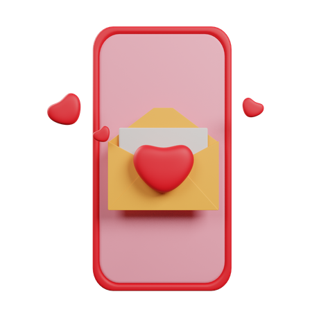 Love Mail  3D Illustration