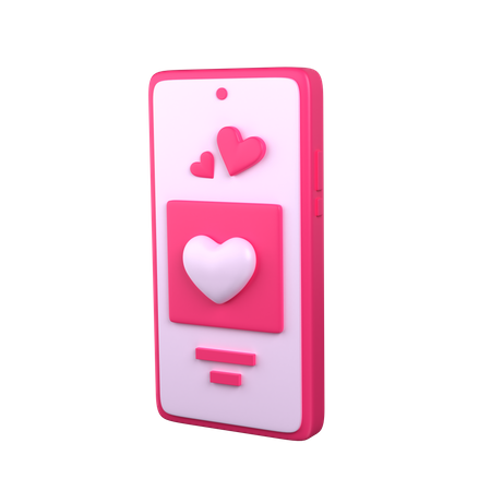 Love Message on Phone  3D Icon