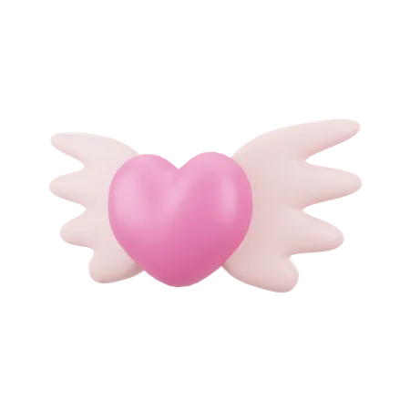 Love With Wings  3D Icon