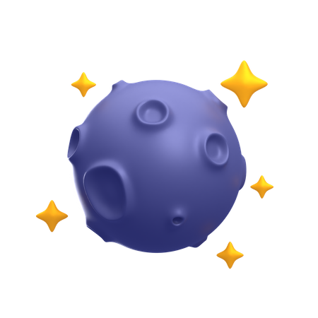 Lua e estrelas  3D Icon