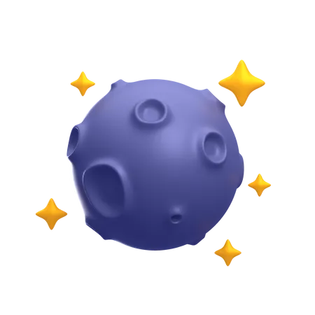 Lua e estrelas  3D Icon