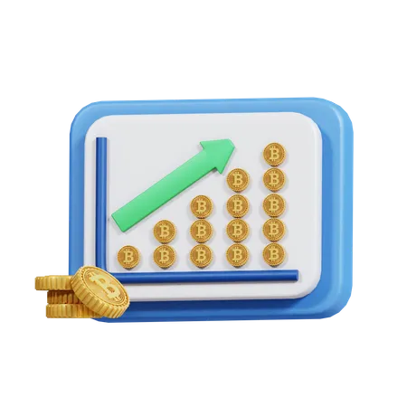 Lucro de criptomoeda  3D Icon