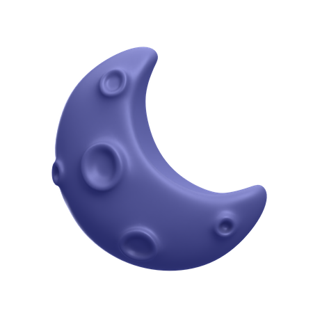 Luna creciente  3D Icon