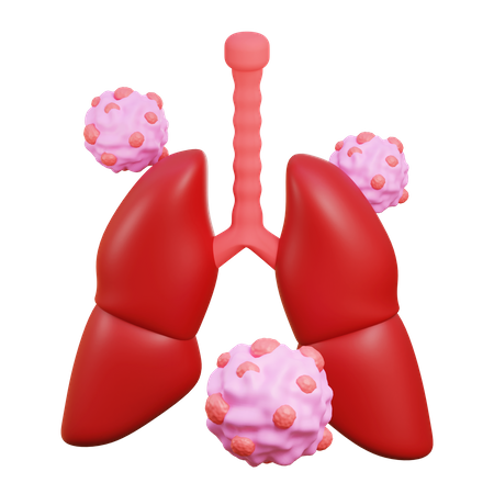 Lung cancer  3D Icon