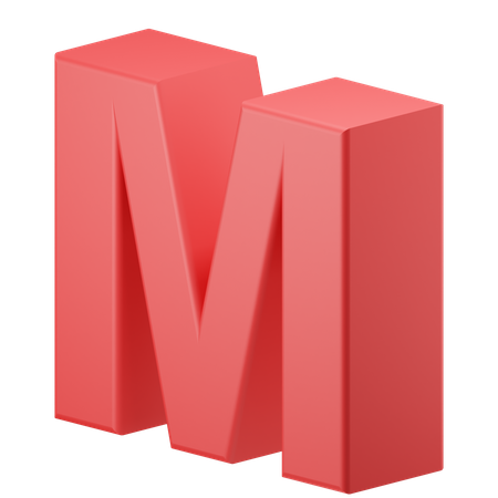 M alphabet  3D Icon