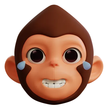 Macaco engraçado rindo alto  3D Icon