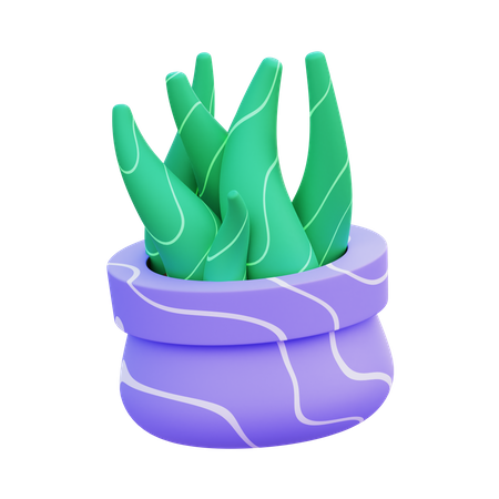 Maceta de hierba  3D Icon