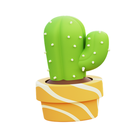 Maceta de cactus  3D Icon