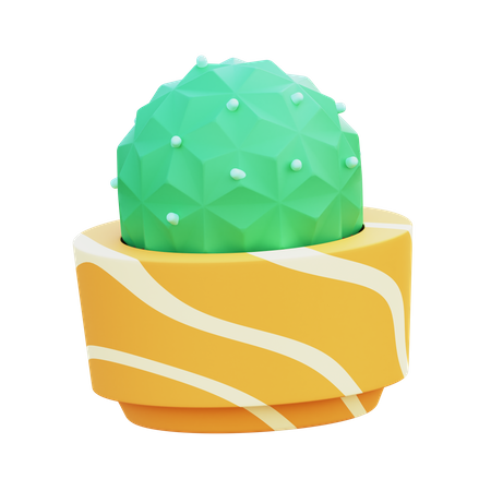 Maceta de cactus  3D Icon