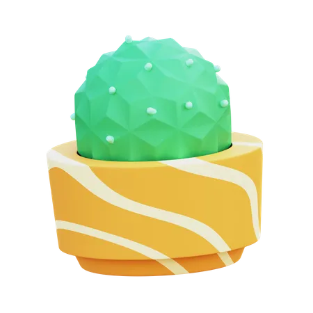 Maceta de cactus  3D Icon