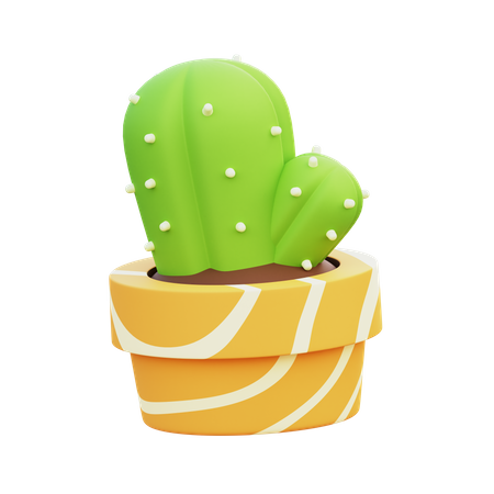 Maceta de cactus  3D Icon