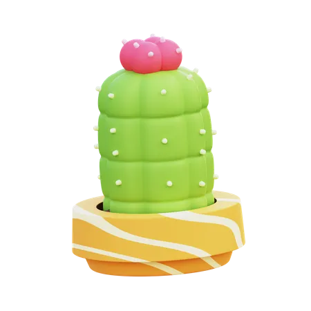 Maceta de cactus lunar  3D Icon