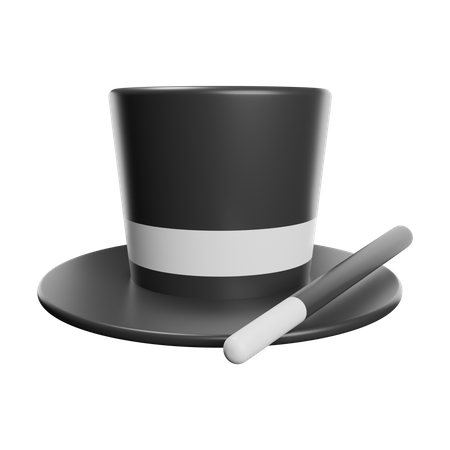 Magician Hat  3D Illustration