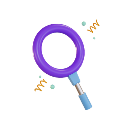 Magnifying glass  3D Illustration