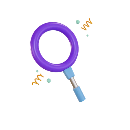 Magnifying glass  3D Illustration