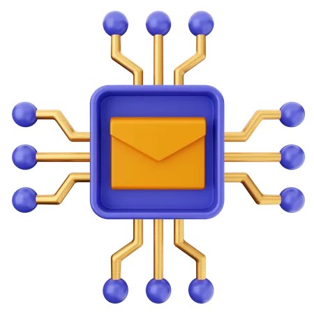 Mail Ai  3D Icon